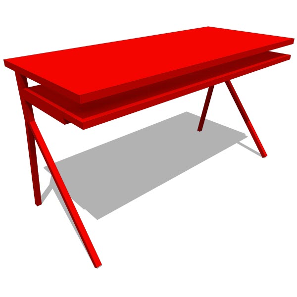 Blu Dot Desk 51 10372 2 00 Revit Families Modern Revit