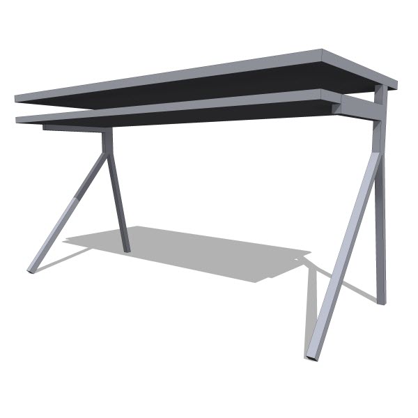 Blu Dot Desk 51 10372 2 00 Revit Families Modern Revit